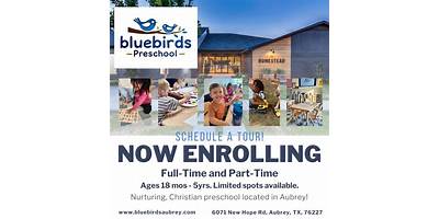 Bluebirds Preschool daycare Aubrey Texas